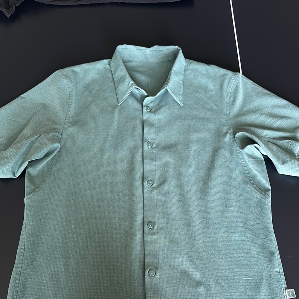 Stylish Teal Button-Down Shirt for Men